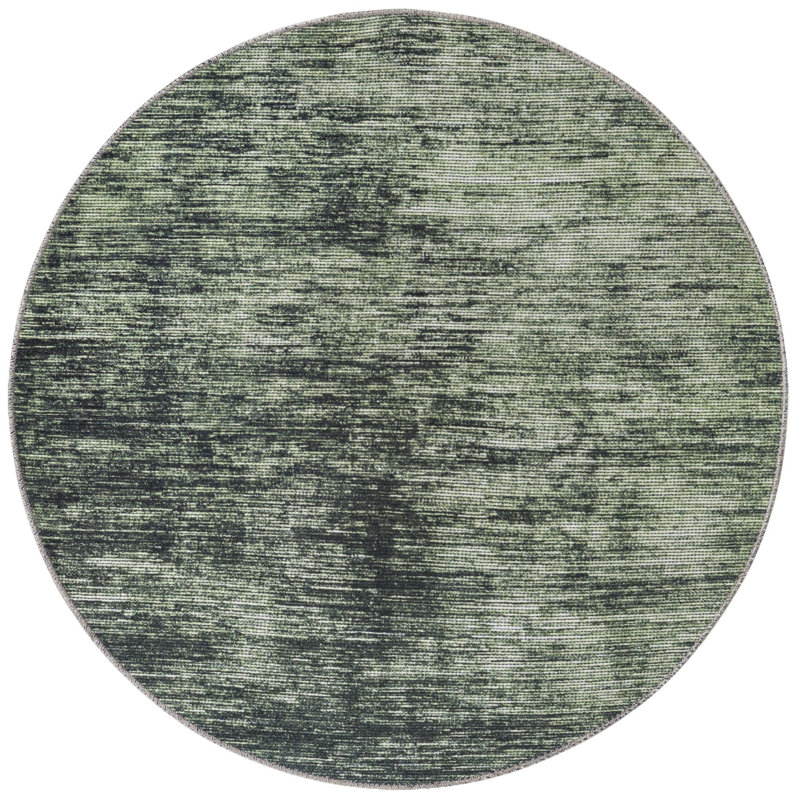 Ikhasa Chenille Abstract Indoor Rug, Round 3'6"