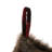 21"L Fur Black/Red Buffalo Plaid Stocking