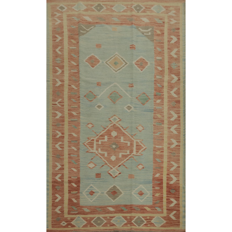 Tapis tribal en laine tissé à la main 5 x 8