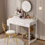 Petit bureau d'ordinateur avec 2 tiroirs-837846694
