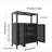 Black Large Capacity Bamboo Storage Cabinet for Bathroom, Living Room, Kitchen & Porch