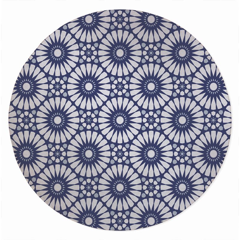 Sylvia Outdoor Area Rug, Round 5'
