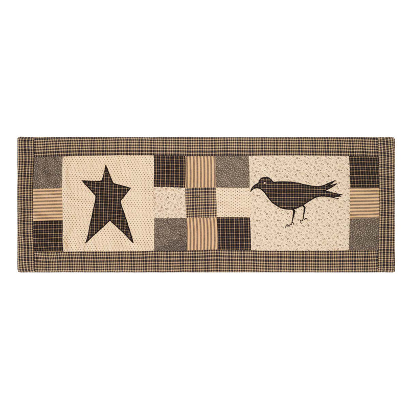 Kettle Grove Crow and Star Runner 100% Cotton Table Runner, 13'' W x 36'' L