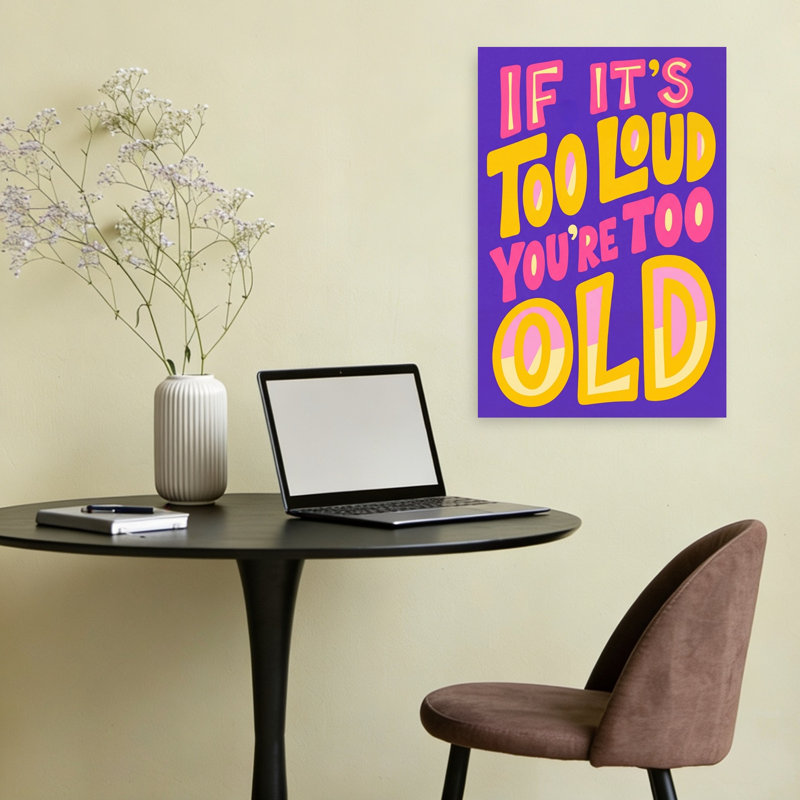 «Retro Loud Age», impression d'art ludique et coloré, 24" H x 16" W