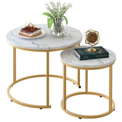 Round Nesting Coffee Tables(Set of 2)