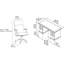 Ensemble de bureau en L Raker