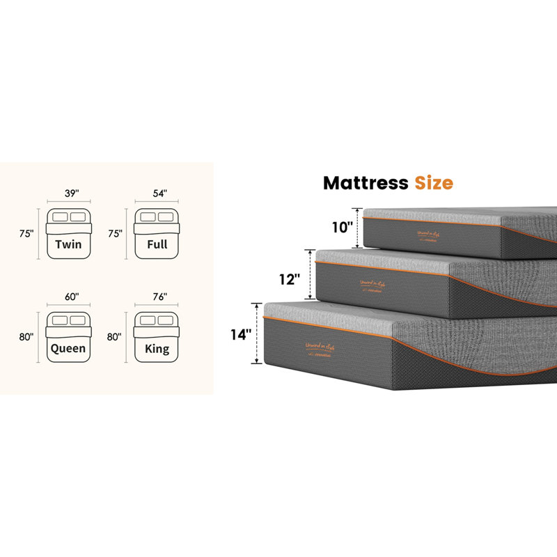 Matelas en mousse viscoélastique 10 pouces, sans fibre de verre, à sensation moyenne, couches de refroidissement respirantes, matériaux sécuritaires certifiés