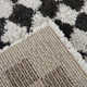 Walker Checkered Charcoal/Cream Shag Area Rug