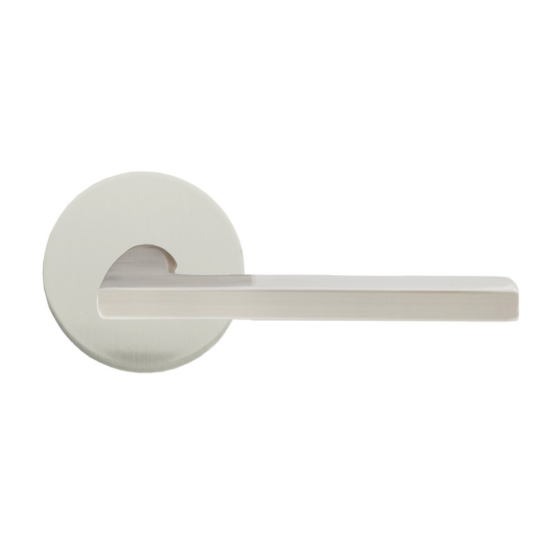 Bravura 839-6 Delray Dummy Lever on Round Contemporary Rose in Satin Nickel