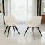 Ensemble de table basse ronde moderne en bois aggloméré de 29,53 po et de 2 chaises de salle à manger en polyuréthane, table de salle à manger à rayures et espace de rangement et chaises à pieds en métal noir, convenant à la cuisine et à la maison-127063497