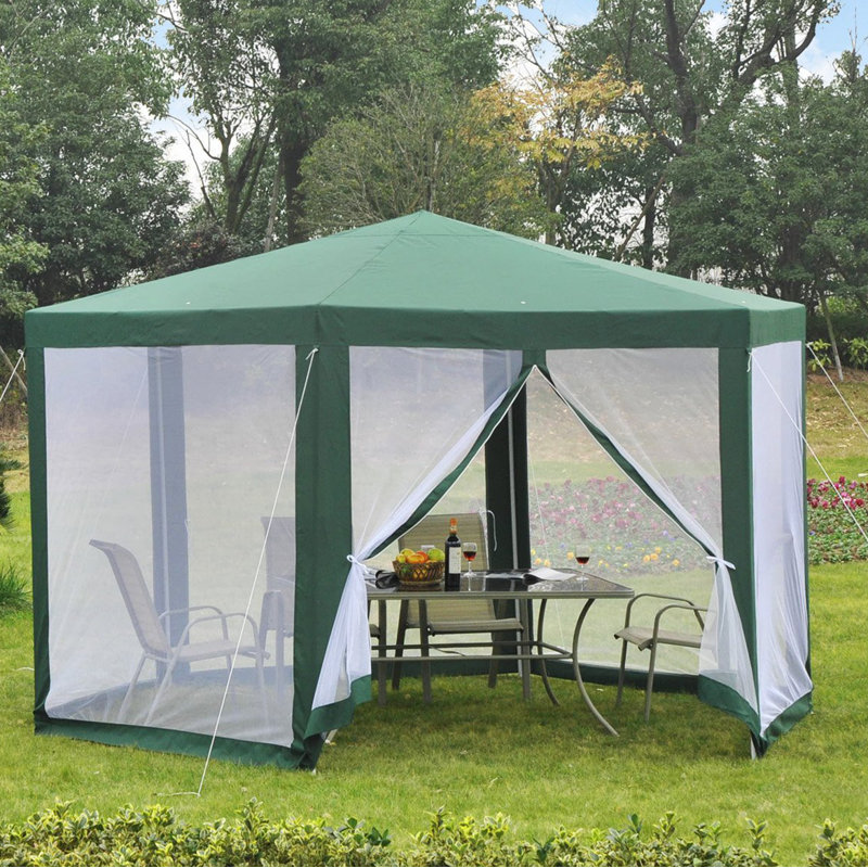 3.5m x 4m Steel Party Tent, Green