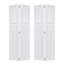 Porte de grange coulissante double en panneau de fibres à densité moyenne noyer blanc double 84 po x 80 po avec quincaillerie