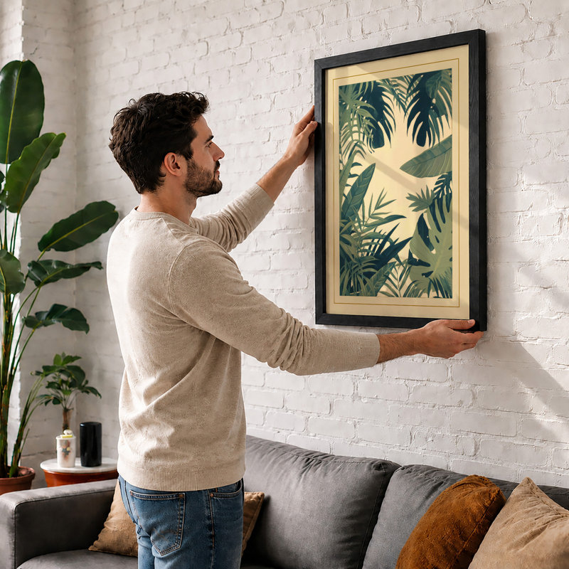 Tropical Foliage Frame Botanical - Print, Unframed, A3 - 42.0 x 29.7 cm