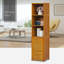 Armoire garde-manger en bois de bambou avec 5 tablettes