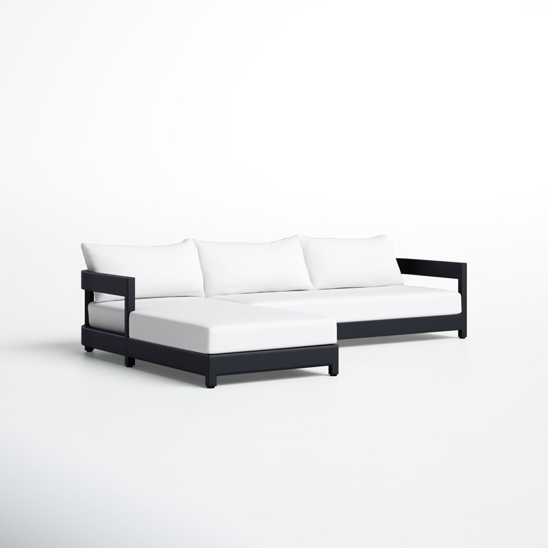Everlee 98.4'' Powder Coated Aluminum Outdoor Patio Sectional with Sunbrella® Cushions