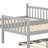 Space-Saving Wooden Bunk Bed With Trundle And Detachable Two Beds-331900572