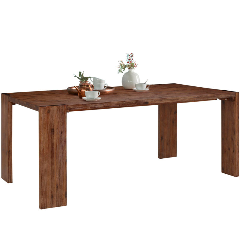 Rillie Acacia Solid Wood Dining Table, H75 x L180 x W90cm, Brown