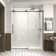 60 in. W X 74 in. H Soft Close Single Sliding Frameless Shower Door with 5/16 in. (8mm) Clear Tempered Glass