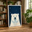 Polar Bear Under Stars Minimalist - Print-136782838-136782836