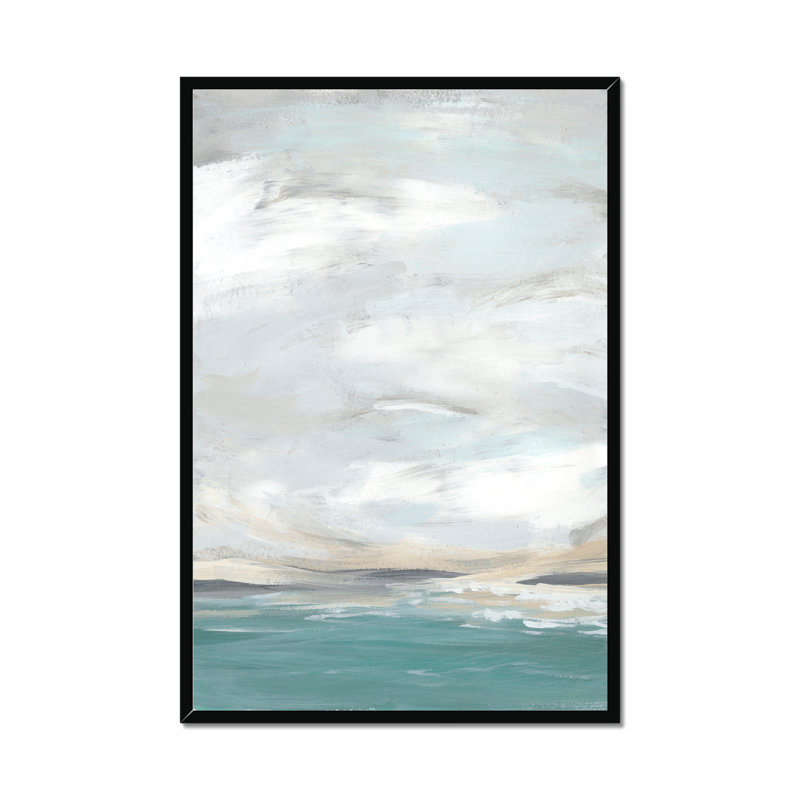 Seafoam Vista II by June Erica Vess - Painting, Black Framed Paper Print, 50cm H x 34cm W