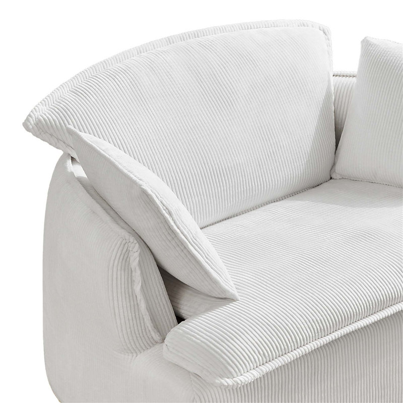 Versatile Convertible Sofa Chair with Ottoman for Compact Spaces, Beige Foam