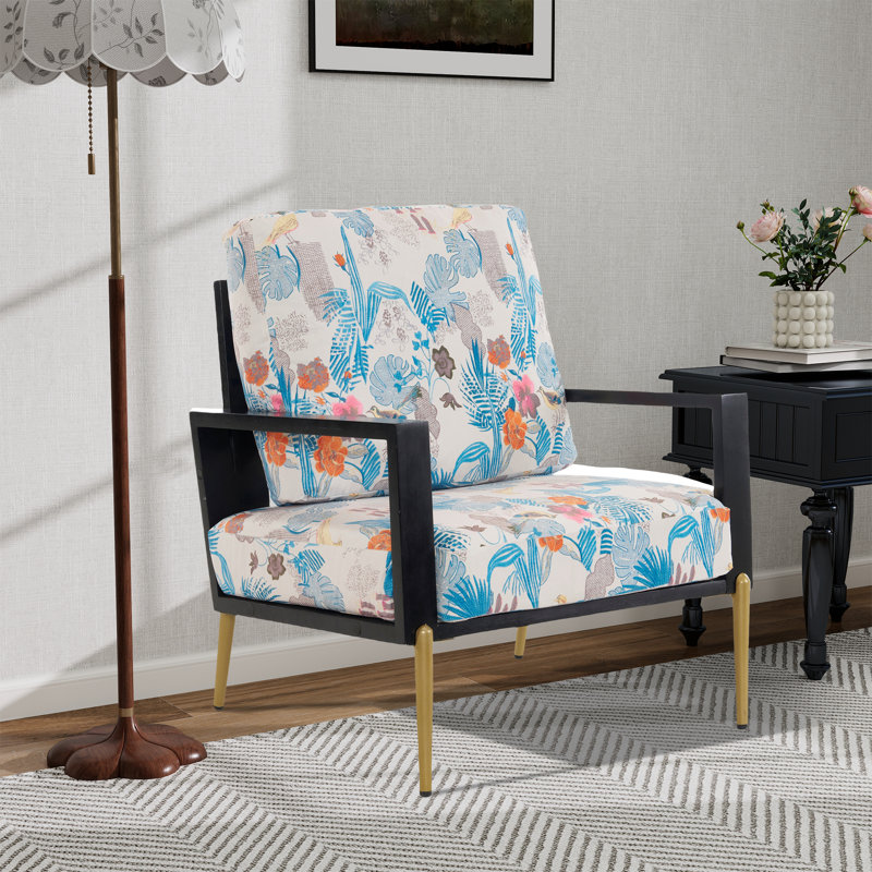 Fauteuil d'appoint rembourré en velours