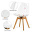 Chaise de salle à manger 4 pièces (blanche)