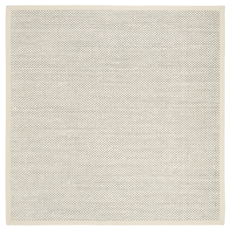 Chaim Natural Fiber Sisal Pile Solid Color Rug, Square 6'