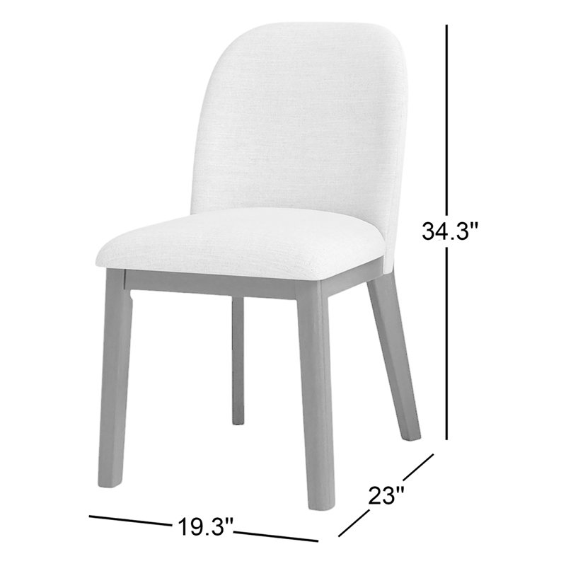 Bargman Mid-Century Modern Dining Chair, Burnt Orange Linen