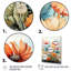 Orange orange, pétales bleus et beauté sur toile-1213357643-1213357646