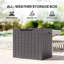 Outsunny 97L Plastic Garden Storage Box with Handles Waterproof-122946206