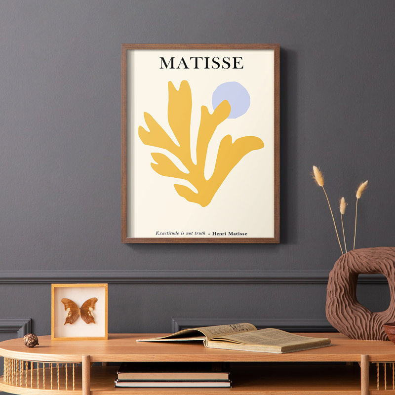 Matisse CDL XXXVI, reproduction encadrée - bois massif, Cadre photo brun simple, H 14 po x l 11 po