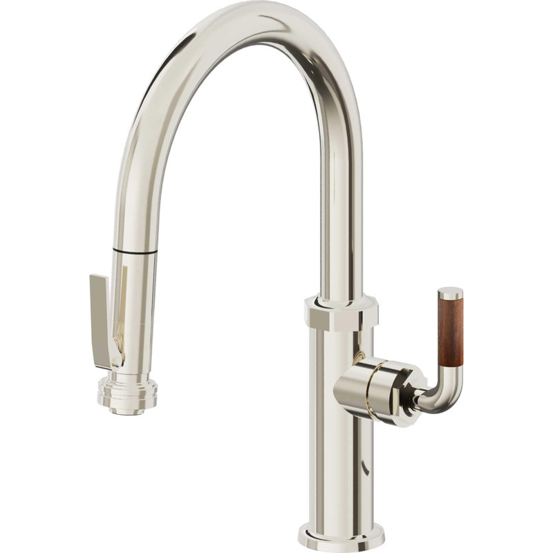 Descanso Kitchen Faucet, Polished Nickel