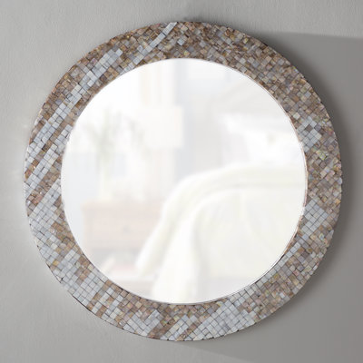 Conradine Wood Flat Wall Mirror