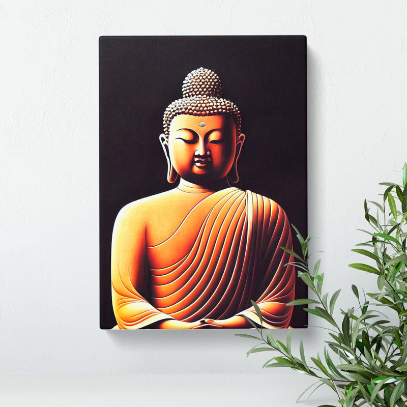 XV1022-4917X Vibrant Buddha - Print, Wrapped Canvas, 76cm H x 50cm W