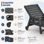 Chaise longue d'extérieur 2 pièces avec dossier réglable à 5 positions et accoudoirs, porte-gobelet amovible et roulettes amovibles-579070752-579070765