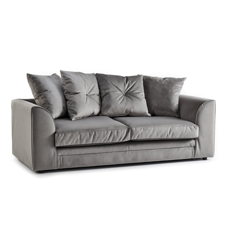 Devonte Velvet Sofa, Charcoal