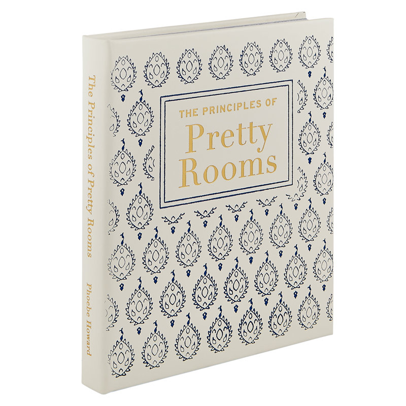 Graphic Image The Principles Of Pretty Rooms Coffee Table Book, Leather, Ivory
