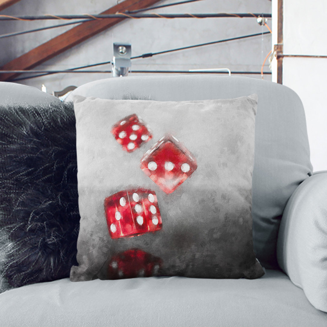 Rolling the Dice Painting Scatter Cushion