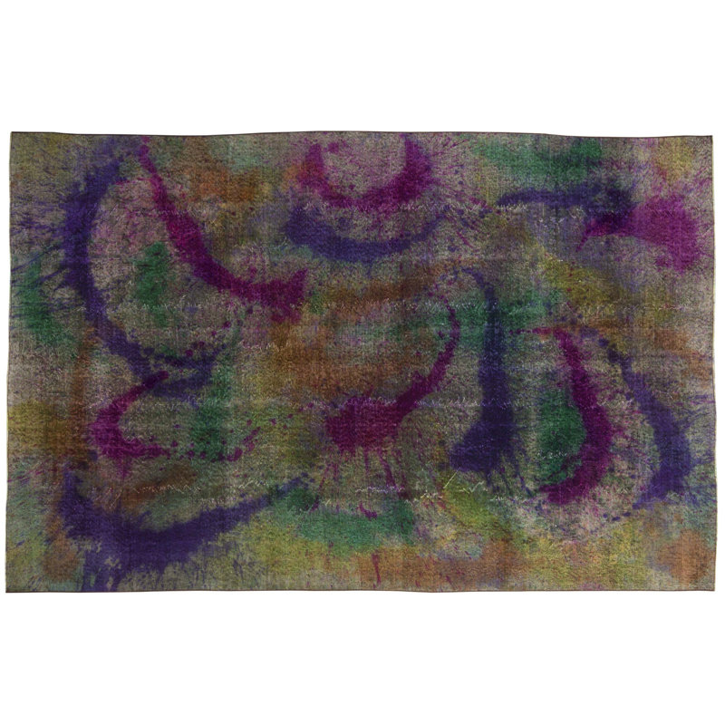 Modern One-of-a-Kind Rectangle 6'6" X 9'9" Hand Knotted Area Rug