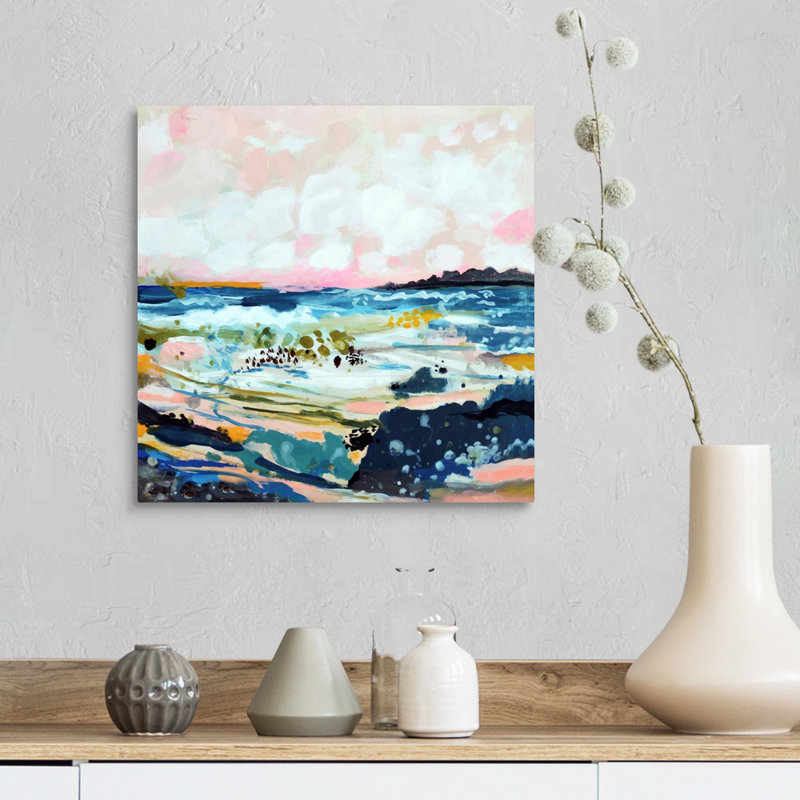 «Surfscape IV» par Karen Fields - reproduction d'art, Toile tendue, H 16 po x l 16 po x P 1,25 po