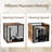 2 Compartment Storage Organizer, DIY Variable Stackable Wood And Metal Cube Shelves, Brown