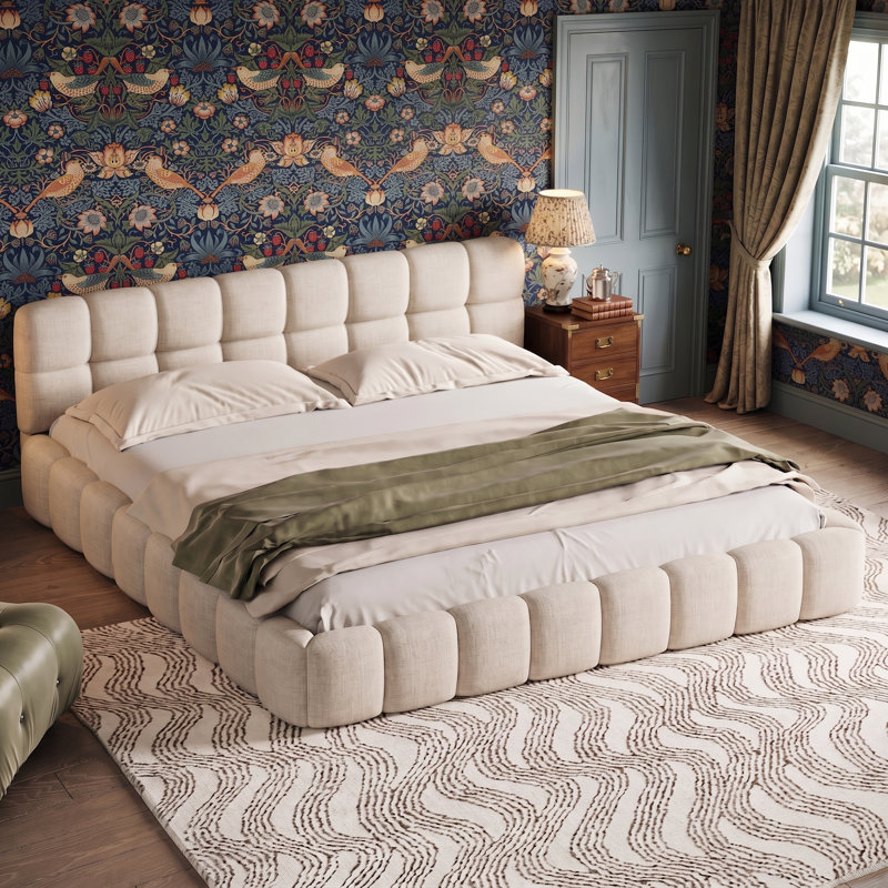 Bed, Beige, Kingsize (5')