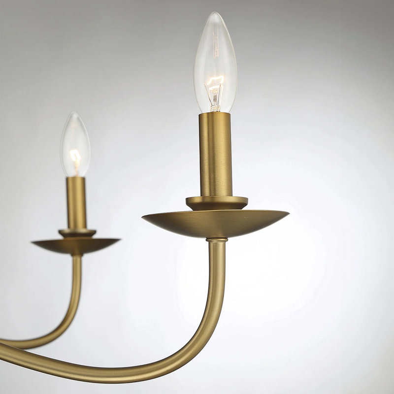 Abigeal 5-Light Chandelier, Laiton naturel