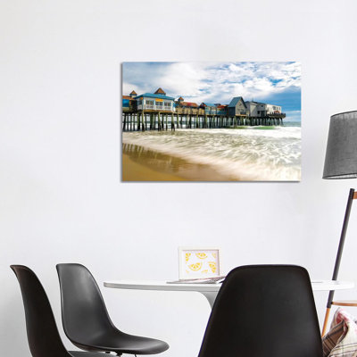 Orchard Beach Pier, Maine New England by Susanne Kremer - Wrapped Canvas Print