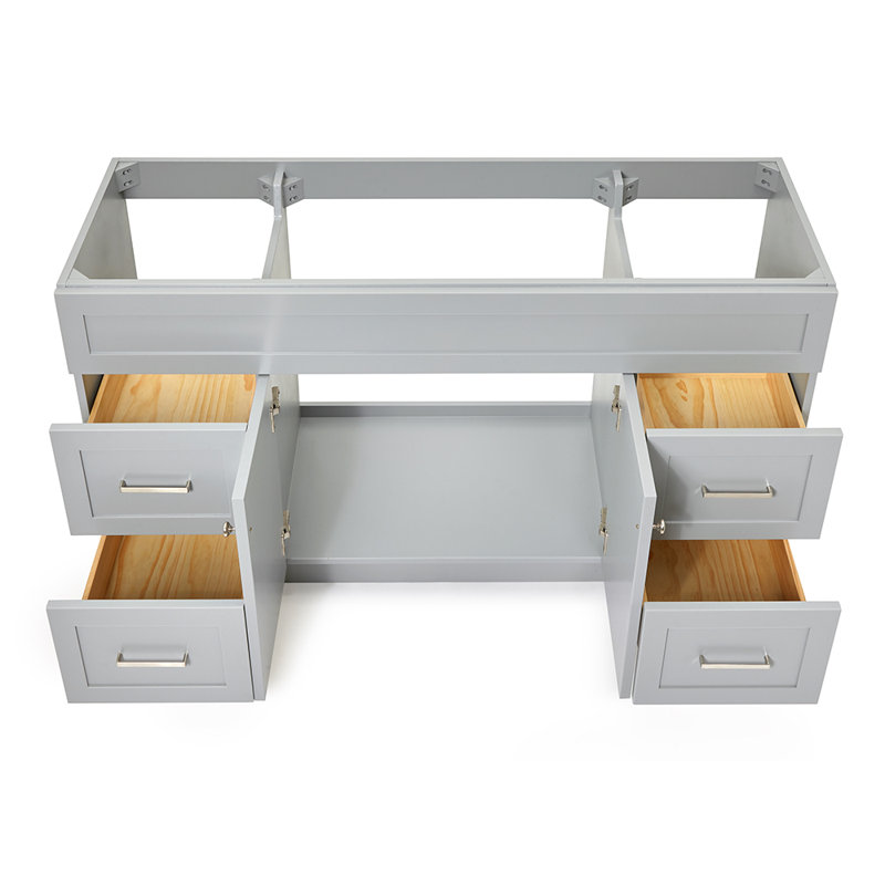 Paulla 60'' Single Bathroom Vanity Base Only, Gray