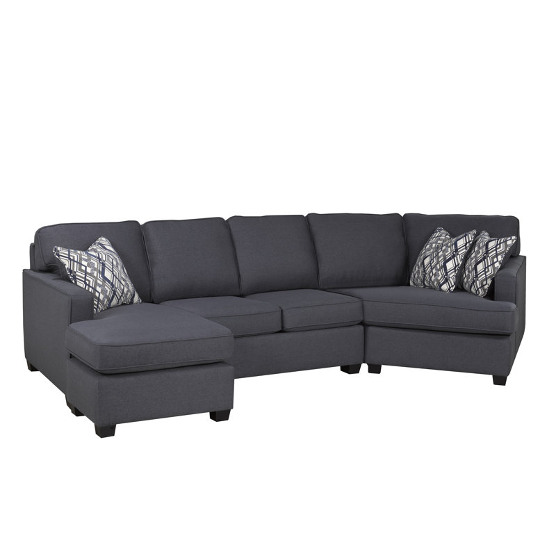 Canapé modulaire réversible de 133 po de largeur, Ombre 100% polyester
