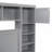 Queen Size Wooden Bed With All-In-One Cabinet, Shelf And Sockets,Twin XL Trundle, Gray-1137345799-1137345796