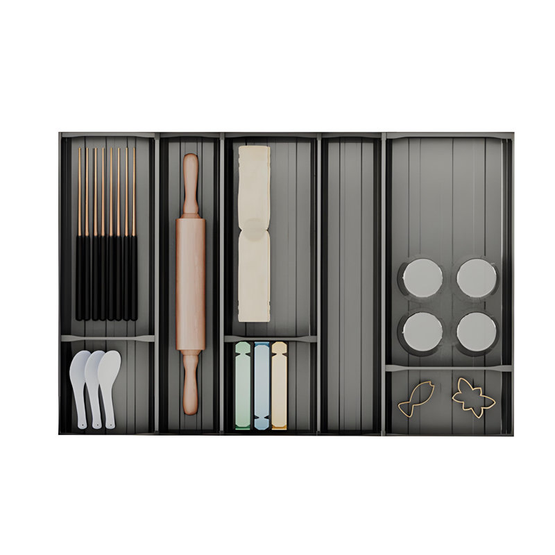 Efficiently Organize Your Kitchen With The Versatile Kitchen Drawer Organizer Divider Cutlery Utensil Storage Tray!(5-Piece Set With A Net Depth Of = 470MM And A Net Width Of = 700MM)