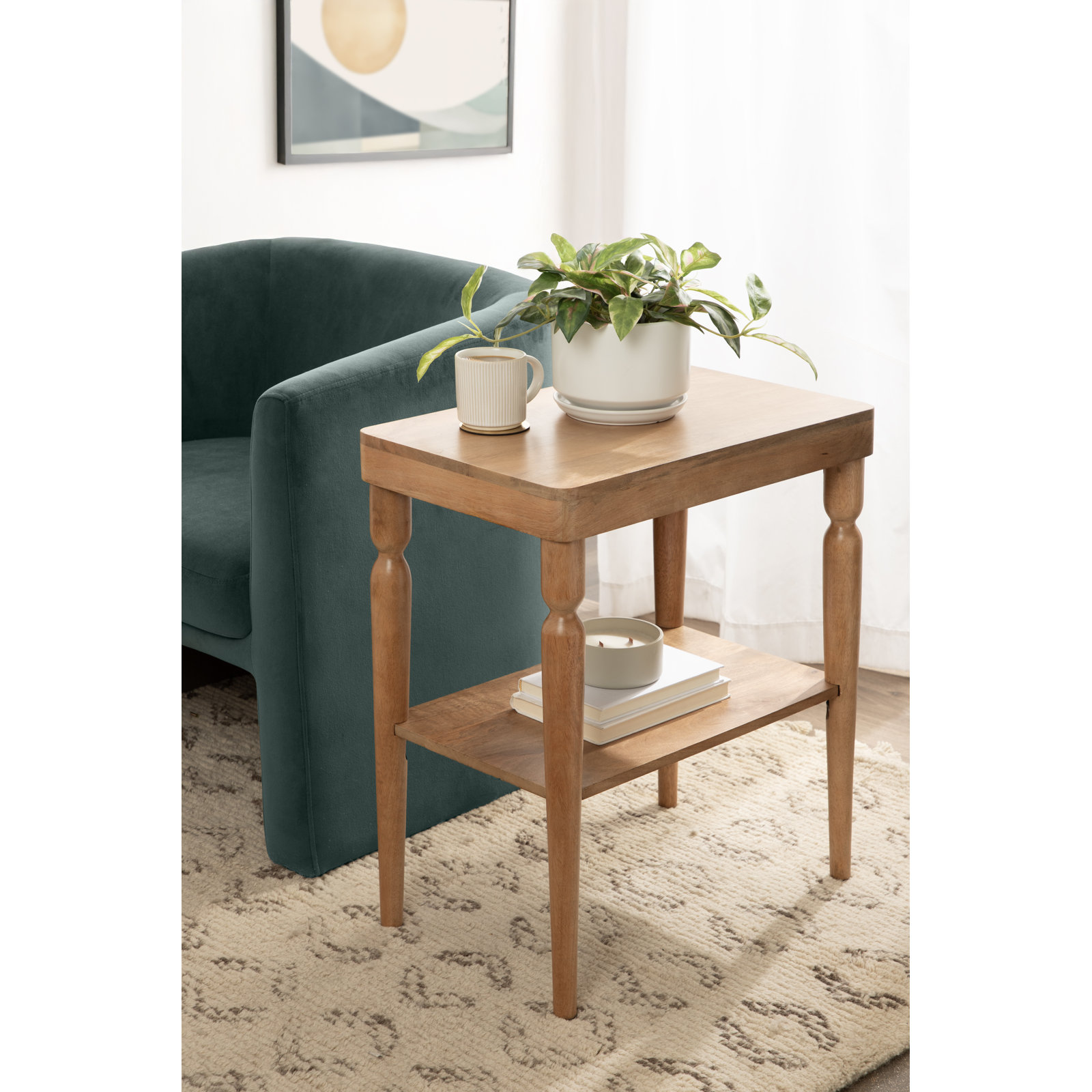 Dalia 22" Mango End Table, Natural